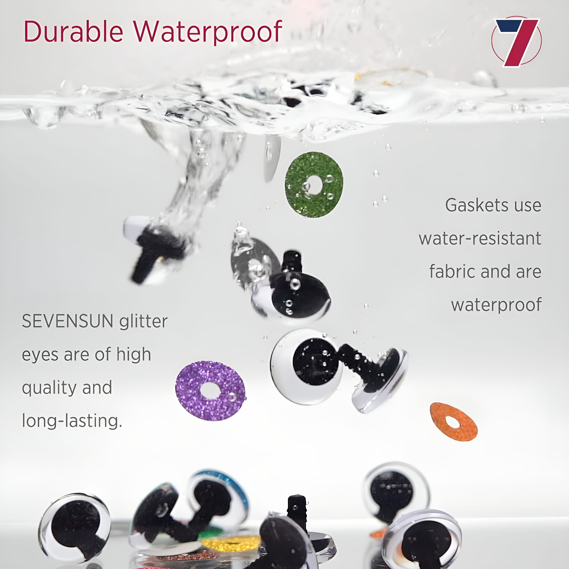 TUWAFE 2026 New 60 Pcs 30Mm Safety Eyes,Sparkling 3D Moon Glitter Eyes with Washers,Doll Eyes Stuffed Crochet Eyes,Craft Doll Making Safety Eyes for Crocheting