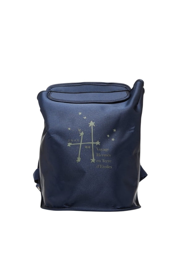 Pre-Owned Hermes Sherpa Starry Sky Journey Exhibition Backpack, Navy Nylon, Women's HERMES