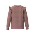 thumbnail image 3 of Cotonly Girls Polka Dot Ruffle Sweatshirt - Blush/Dusky Pink, Fleece Winter Wear with Glitter Polka Dots, 100% Organic Cotton, Sizes 2T-12 Years, 3 of 3