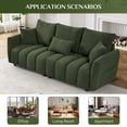 thumbnail image 7 of Wiilayok 80" Sofa Couch,Modern Upholstery Teddy Cloud Sofa Couch, 3 Seater Couch with 3 Pillows, for Living Room Bedroom,Green, 7 of 7
