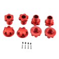 thumbnail image 1 of 4 Pack Écrous Hexagonaux 17mm Adaptateur de Moyeu Hexagonal Professionnel Haute Résistance Moyeux de Roue Rouge, 1 of 7