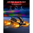 thumbnail image 4 of Go Kart eléctrico 24V para niños 8-12 años - Motores dobles 300W - Batería 9Ah - Velocidad hasta 13km/h - Arranque lento - Asiento XL y chasis metálico - Música y claxon - Carga máx. 70kg, 4 of 7