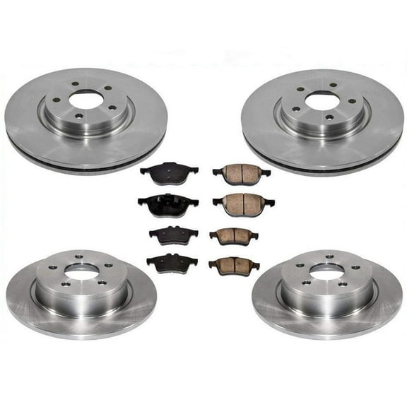 FR Brake Rotors & Ceramic Pads for 13-16 Front Wheel Drive Ford Escape 1.6L 2.0L