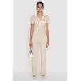 thumbnail image 2 of Women's Brushed Knit Contrast Trim Cropped Polo Shirt, 2 of 5