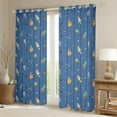 thumbnail image 2 of Homewish Cartoon Outer Space Blackout Curtains Set of 2 (52x84 Each), Astronaut Rocket Planet Window Curtains, Teens Kids Boys Girls Curtains and Drapes, Living Room Curtains Decor, 2 of 5