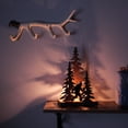 thumbnail image 4 of Zeckos Natural Painted Cast Iron Deer Antler Wall Hook Rack 4 Hooks, 4 of 7