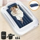 thumbnail image 1 of Cama de viaje inflable para niños pequeños Abdtech con laterales de seguridad y bomba, 1 of 8