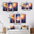 thumbnail image 4 of Designart "Lyrical Sunset Yellow Orange Abstraction II" Abstract Framed Wall Art Set Of 3 - Yellow Lyrical Abstraction Frame Gallery Set For Office Decor, 4 of 6