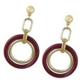 thumbnail image 1 of Pendientes colgantes de aro doble vintage para mujer, pendientes colgantes, joyas, de cumpleaños marrón Fernando Double Circle Drop Earrings, 1 of 5