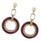 thumbnail image 1 of Vintage Circle Drop Pendientes Cuelgan Mujeres Niñas Boda marrón Yuyangstore Double Circle Drop Earrings, 1 of 5