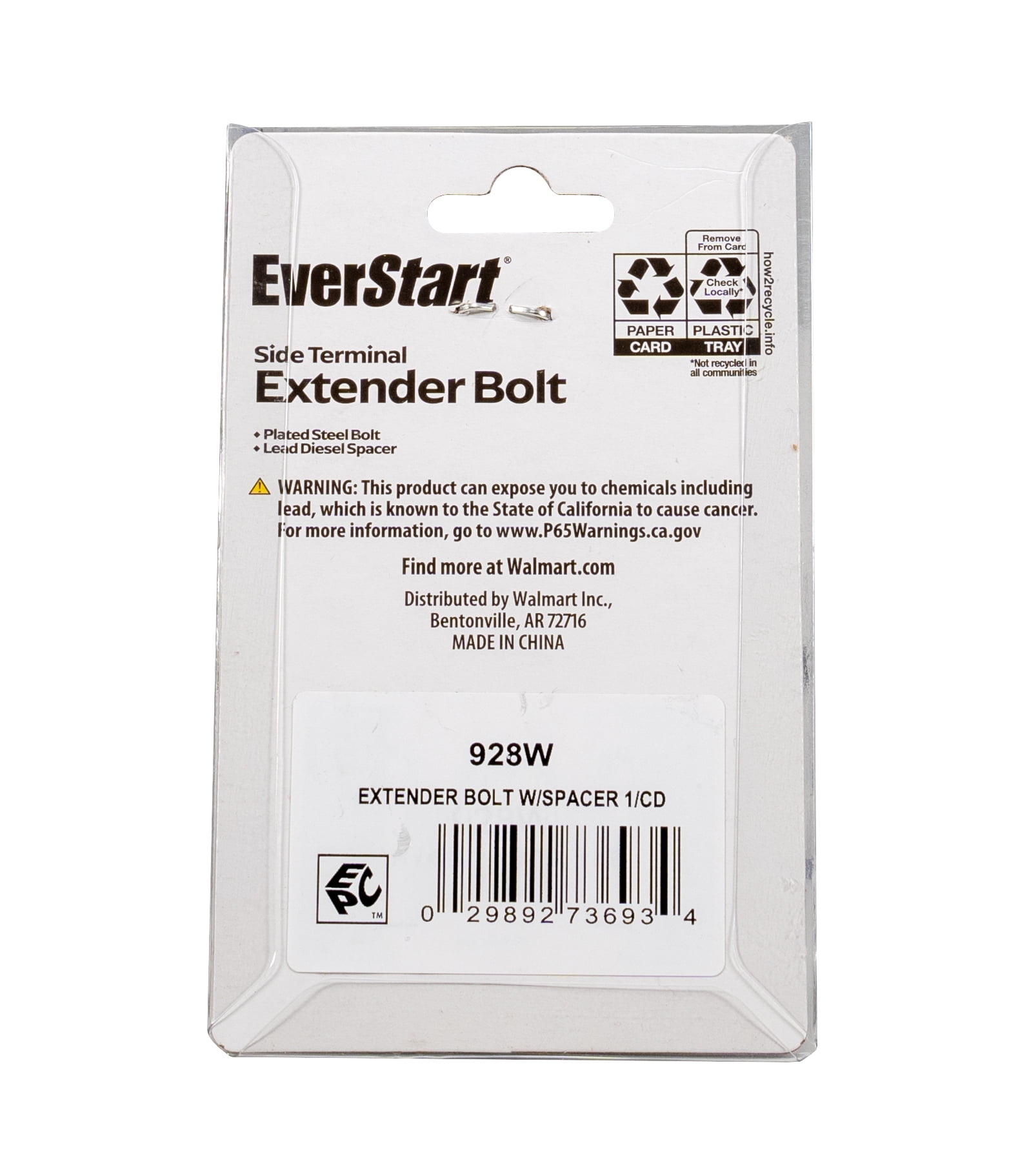 (2 pack) EverStart 928W Side Terminal Battery Mounting & Installation Parts, Plated Steel, Black