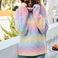 thumbnail image 6 of Women's Sweaters Striped Long Sleeved Round Neck Pullover Knitted Sweater Top, 6 of 8