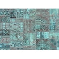 thumbnail image 1 of Ahgly Company Indoor Rectangle Patchwork Light Blue Transitional Area Rugs, 2' x 5', 1 of 4