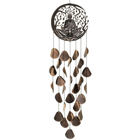 VP Home Shimmering Serenity Buddha Outdoor Garden Decor Wind Chime