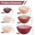 thumbnail image 2 of Walchoice Mixing Bowls with Airtight Lids Set of 6, Plastic Nesting Bowls Prep Bowls for Mixing, Serving, Kitchen Preparing, Storage, Microwave & Freezer Safe, Red, 2 of 7
