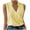 Yellow, variant on Pincandy Cotton Linen Shirts for Women Sleeveless Collared Tops Oversized Button Up Blouses Work Shirts Casual Summer Tshirt