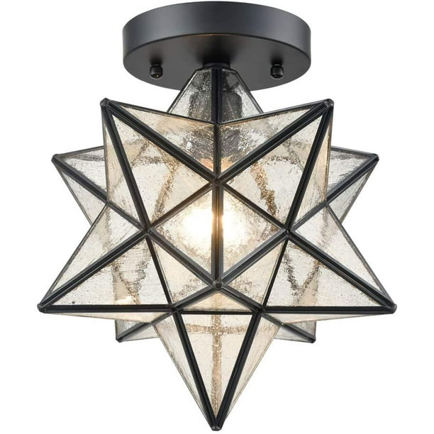 Moravian star flush on sale mount ceiling light