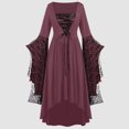 thumbnail image 2 of Gothic Clothes For Women Halloween Lace Skeleton Punk Dress Plus Size Retro Dress, 2 of 2