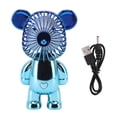 thumbnail image 1 of Ventilador eléctrico portátil de mano Yuxing forma de oso con carga USB color degradado, 1 of 5