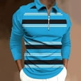 thumbnail image 2 of Vedolay Men's Polo Shirt Quarter-Zip Casual Slim Fit Basic Designed Shirts Sky Blue,M, 2 of 5