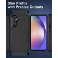 thumbnail image 6 of for Samsung Galaxy S23-FE Case, and Glass Screen Protector, Dust-Proof Port Cover, Full Body Silicone Rubber Covered, Non-Slip Drop-Proof Phone Case for S23 FE 5G(2023), Black/Black, 6 of 17