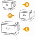 thumbnail image 2 of Foldable Storage Basket Storage Box with Lid Bin Organizer Storage Container with Handle for Dedon Cover Toys Coffee Clothes 37 * 27 * 26cm, 2 of 3