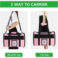 thumbnail image 5 of 20" Large Soft Sided Cat Carrier for Cats Under 25 lbs, Foldable Dog Carrier for 2 Small Cats - Pink, 5 of 6