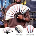 thumbnail image 2 of Large Hand Fan Foldable Festival Accessories for Women Prom Reflective Miss Bamboo, 2 of 6