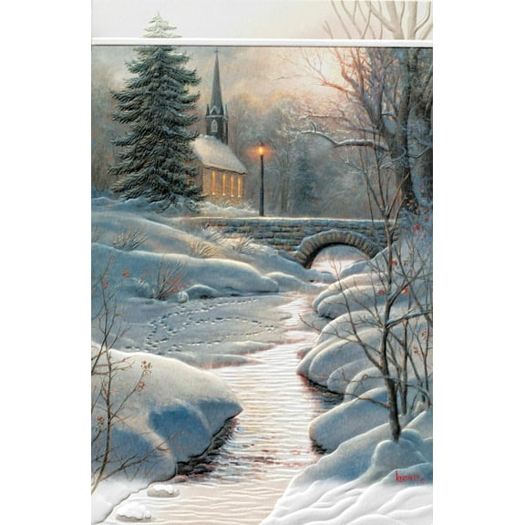 Pumpernickel Press Embossed Christmas Greeting Cards Boxed Set – Glorious Light, 16 Count