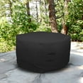 thumbnail image 6 of Octagon Fire Pit Cover 18 Oz Waterproof - 100% Weather Resistant Outdoor Fire Pit Table Cover with Air Pocket & Drawstring for Snug Fit (24" H x 24" D, Black), 6 of 7