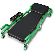 SLSRFD Mechanic Creeper Garage Automotive Floor Low Profile Roller Mechanics Tools, 44" 6 Caster Creeper with Adjustable Cushioned Headrest - 300 lbs Capacity (Green)