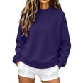 thumbnail image 2 of Women's Sweatshirt Casual Loose Turtleneck Ribbed Pullover Long Sleeve Shirts Fall Plus Size Tops for Women, 2 of 9