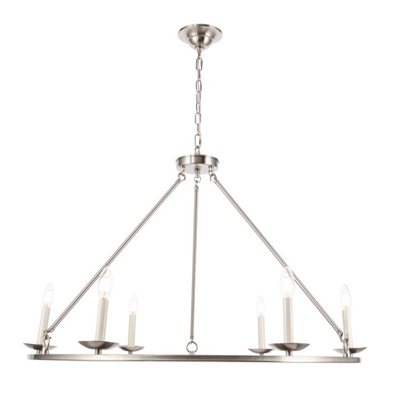 Maine 6 light Burnished Nickel chandelier