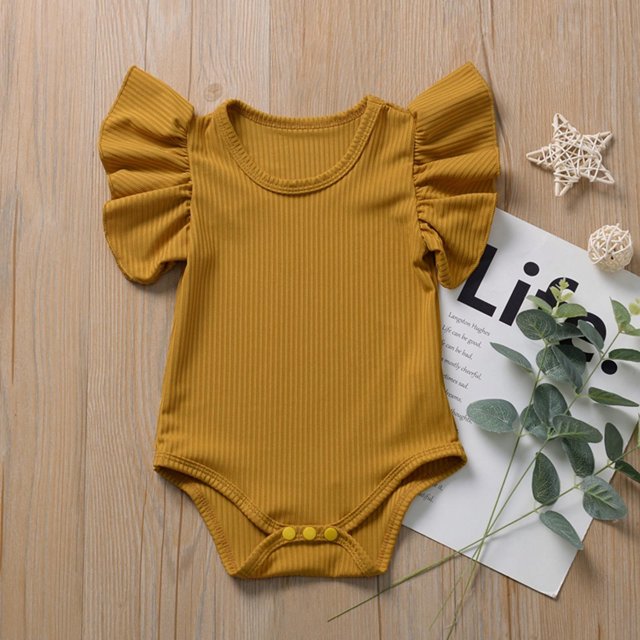 DPTALR Newborn Romper Clothes Set Baby Girl Cotton Short Sleeve Kids Infant Bodysuit