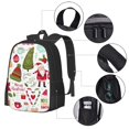 thumbnail image 2 of Easygdp Snowflakes Santa Claus Mochila de Gran Capacidad Minimalista Ideal para Escuela, Viajes y Uso Diario, 2 of 6