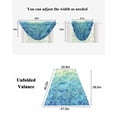 thumbnail image 5 of Turquoise Blue Teal Sheer Waterfall Valance Curtains for Window, Chic Stained Glass Texture Aesthetic Rod Pocket Sheer Topper Swag Curtains for Living Room, Kitchen 38.5"W x 47.2"L, 1 Panel, 5 of 7