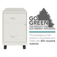 thumbnail image 5 of Space Solutions 18" Deep 2 Drawer Letter Width Mobile Vertical File Cabinet with Accessory Drawer, White/Teal, 5 of 16