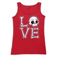 thumbnail image 5 of Love Text Skull Women's Tank Top Vivid Pink Bone Cute Gothic Skeleton Romance Art Valentine Spooky Halloween, 5 of 7