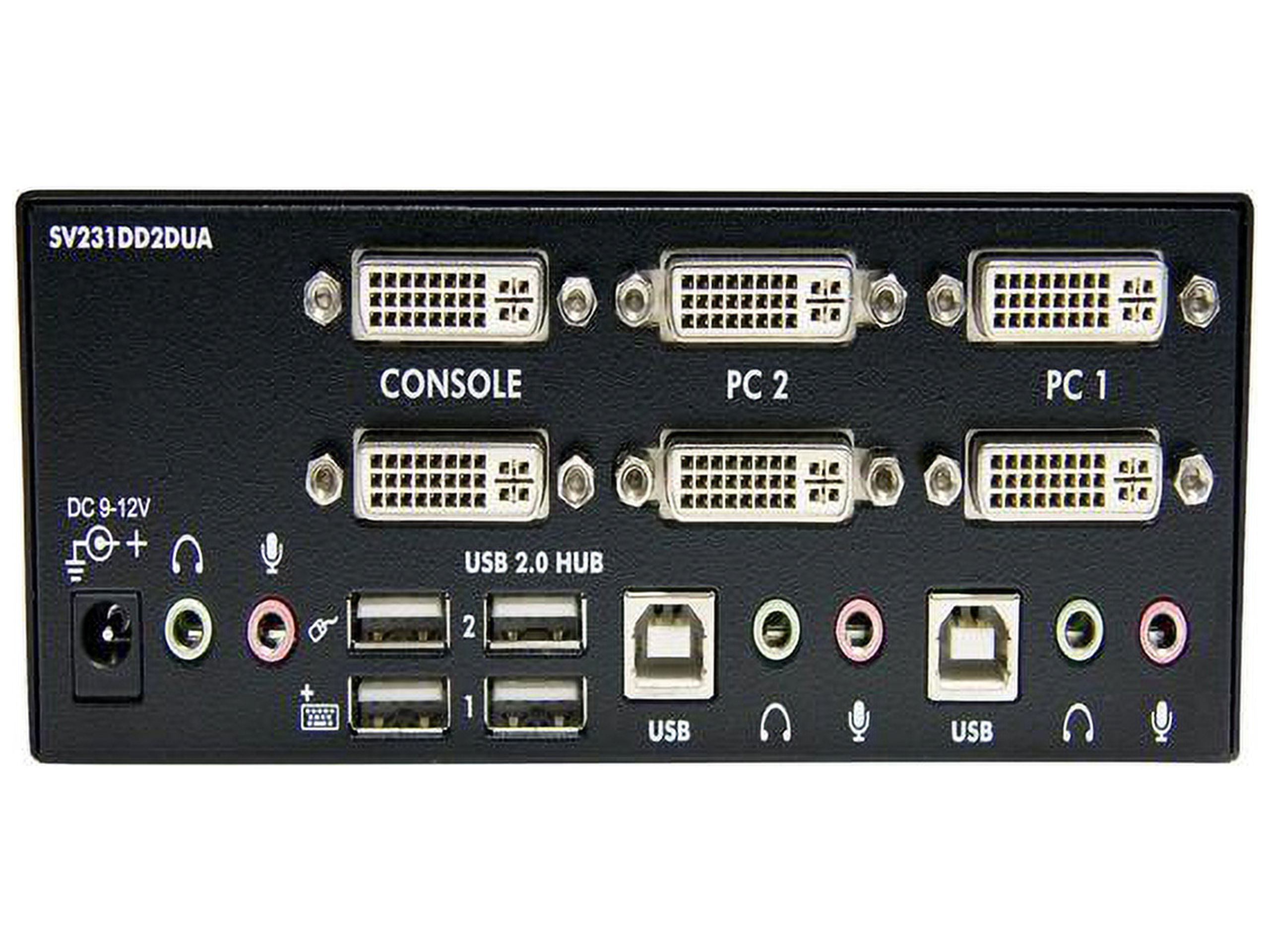StarTech 2-Port Dual DVI USB KVM Switch w/ Audio and USB 2.0 Hub