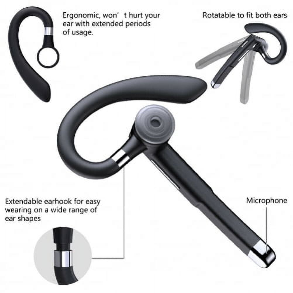 Ear-hook Wireless Earphone for Google Pixel 8a/6a/6 Pro - Headphone Boom Mic Handsfree Single Headset Over The Ear