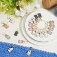 thumbnail image 3 of 1 Box 21Pcs Cat Knitting Markers Locking Stitch Markers Cute Bulk Enamel Funny Cartoon Cats Clasp Rings Crochet Charms for Jewelry Making Accessories Handmade Weaving Sewing Supplies Women, 3 of 5