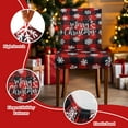 thumbnail image 5 of Christmas Chair Covers Set of 4 Red Buffalo Plaid Christmas Tree Truck Dining Chair Seat Cover Stretch Removable Xmas Chair Slipcover Protector for Xmas Dining Room Kitchen Home Decor, 5 of 6