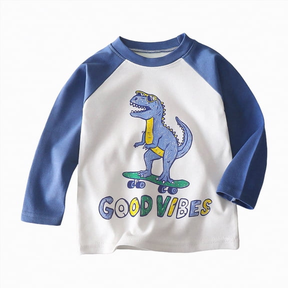 HCNTES Toddler Boy Turtleneck T-Shirt Baby Boys Thermal Long Sleeve Shirt Cotton Tee Tops(Light Blue,5-6 Years)