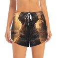 thumbnail image 2 of Balery Lake Meditating Elephant Pantalones cortos deportivos para mujer con forro y dos bolsillos, elásticos, para entrenamiento, gimnasio, yoga-Large, 2 of 7