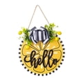 thumbnail image 1 of Flores artificiales, cartel de bienvenida, decoración, corona de , puerta delantera, corona floral para jardín, fiesta, boda, oficina de Acción, 1 of 9
