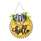 thumbnail image 1 of Flores artificiales, corona de , lazo para puerta delantera, señal de bienvenida decorativa, corona Floral para pared, oficina, jardín, chimenea, 1 of 9