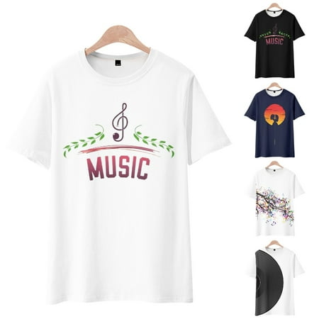 

LANLIN Music Festival Family Matching Crewneck Tee Regular-Fit Shirt Regular & Big Man Sizes