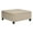 Satin Cream, variant on Faux Leather Satin Cream Ottoman Square Tufted 36" Unassembled