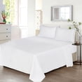 thumbnail image 4 of RUVANTI 100% Cotton Sheets - Crispy Cooling Percale Sheets for Queen Size Bed, Breathable & Durable Queen Sheet Set, 16 Inches Deep Pocket Bed Sheets, Optical White, 4 Pieces, 4 of 7