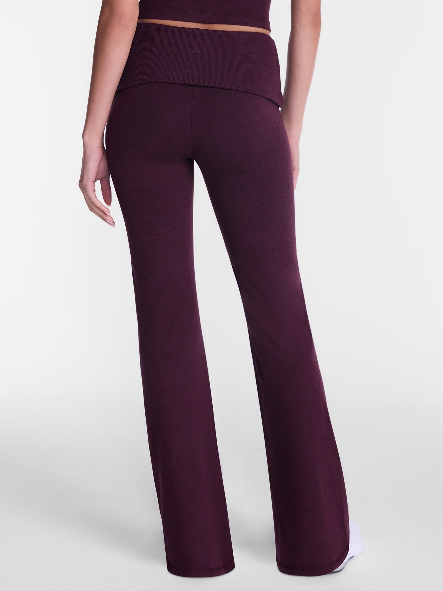 Athletic Works Women's ButterCore Flare Leggings with Fold Over Waist, 31" Inseam, Sizes XS-XXL